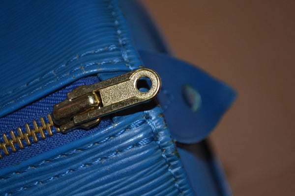 Authentic Louis Vuitton Speedy 30 Toledo Blue Epi Handbag Purse in 1994 Vintage - Includes LV Dust Bag (SALE!!!)