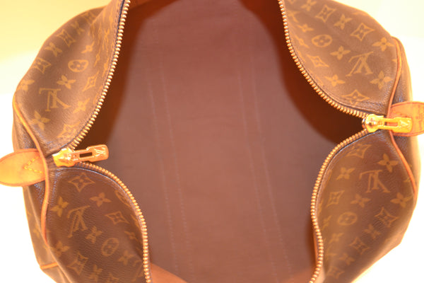 Authentic Louis Vuitton Monogram Boston Bag Keepall 45 Handbag Travel Bag Purse in Brown 90's Vintage (GUC) - With LV Dustbag (SALE-77% Off)