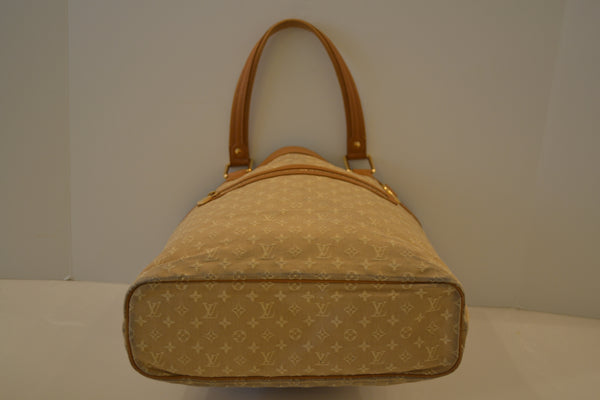 Authentic Louis Vuitton Lucille GM Large Beige Cream Mini Lin Shoulder Bag Tote "GOOD USED CONDITION" (SALE - 76% OFF  *RETAIL-$1,280.00)