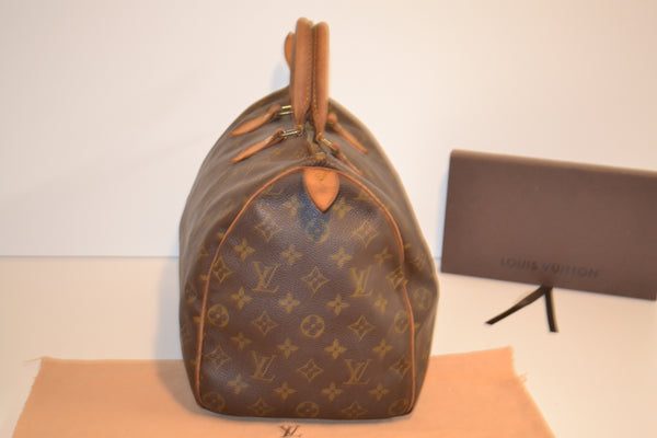 Authentic Louis Vuitton Monogram Speedy 35 Handbag - Includes LV Dust Bag (SALE - 74% OFF)