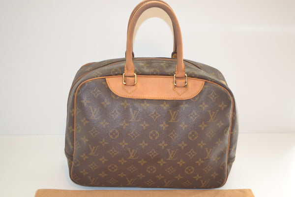 Authentic Louis Vuitton Deauville Monogram Handbag Travel Bag - Includes LV Dust Bag "Very Good Condition"