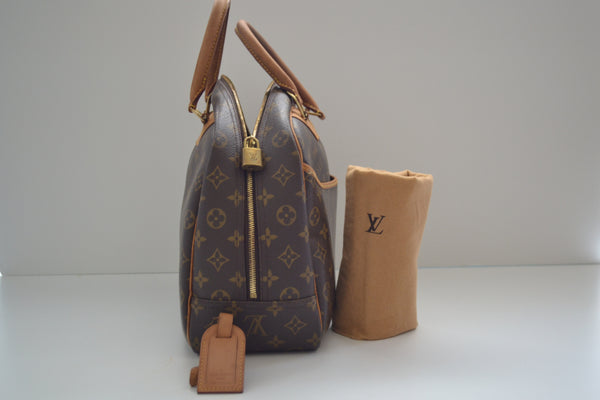Authentic Louis Vuitton Deauville Monogram Handbag Purse Travel Bag - Includes LV Lock, Travel Tag & Dust Bag (SALE - 81% OFF)
