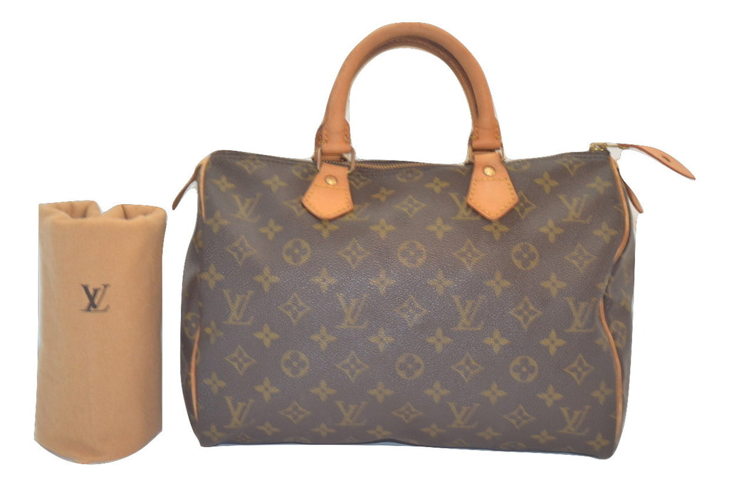 Louis Vuitton Speedy 30 Monogram Canvas Handbag with dust bag in Box at  1stDibs