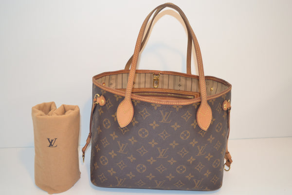 Authentic Louis Vuitton Monogram Neverfull PM Shoulder Tote Bag - Includes LV Dust Bag (SALE - 60% OFF)