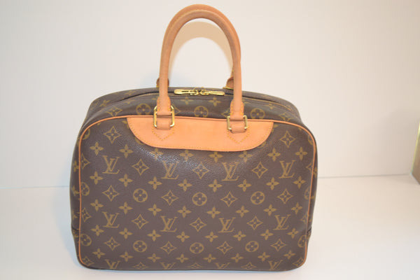 Authentic Louis Vuitton Deauville Monogram Handbag Travel Bag - Includes LV Leather Travel Tag (SALE - 78% OFF)