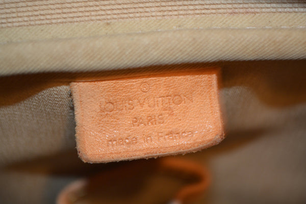 Authentic Louis Vuitton Deauville Monogram Handbag Purse Travel Bag in Brown 90's Vintage - Includes LV Travel Tag, COA & LV Dust Bag